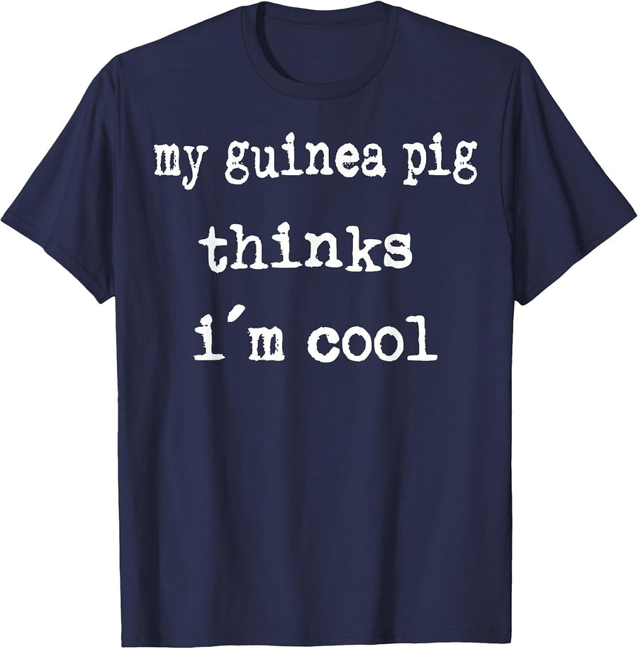My Guinea Pig Thinks I´m Cool T-Shirt - Navy Blue