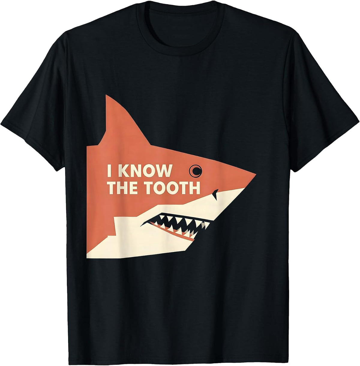 Men's I Know The Tooth Funny Shark Lover Ocean Humor Gift T-Shirt - Black