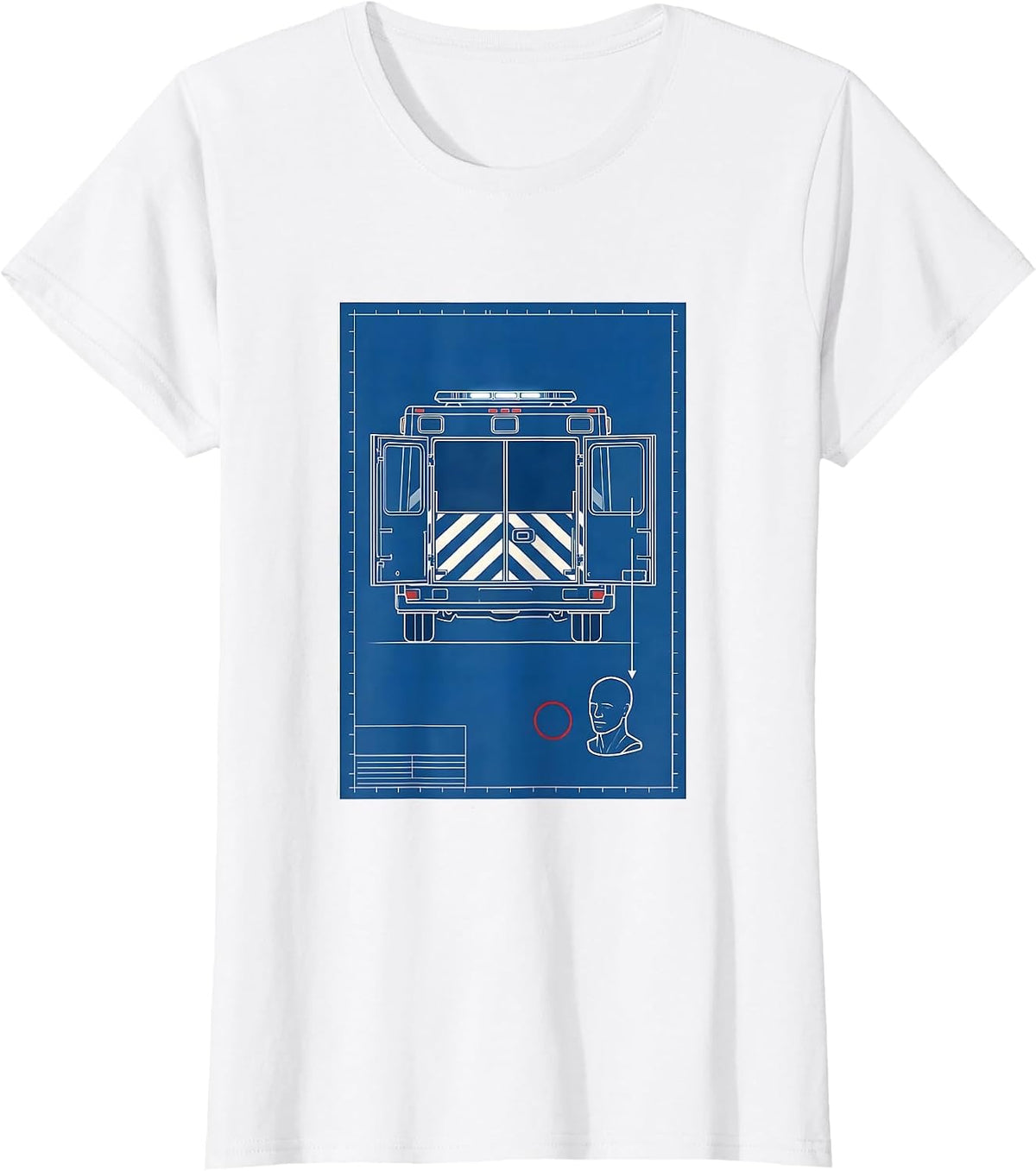 EMS Ambulance Mannequin Gag Humor Paramedic Crew T-Shirt - White