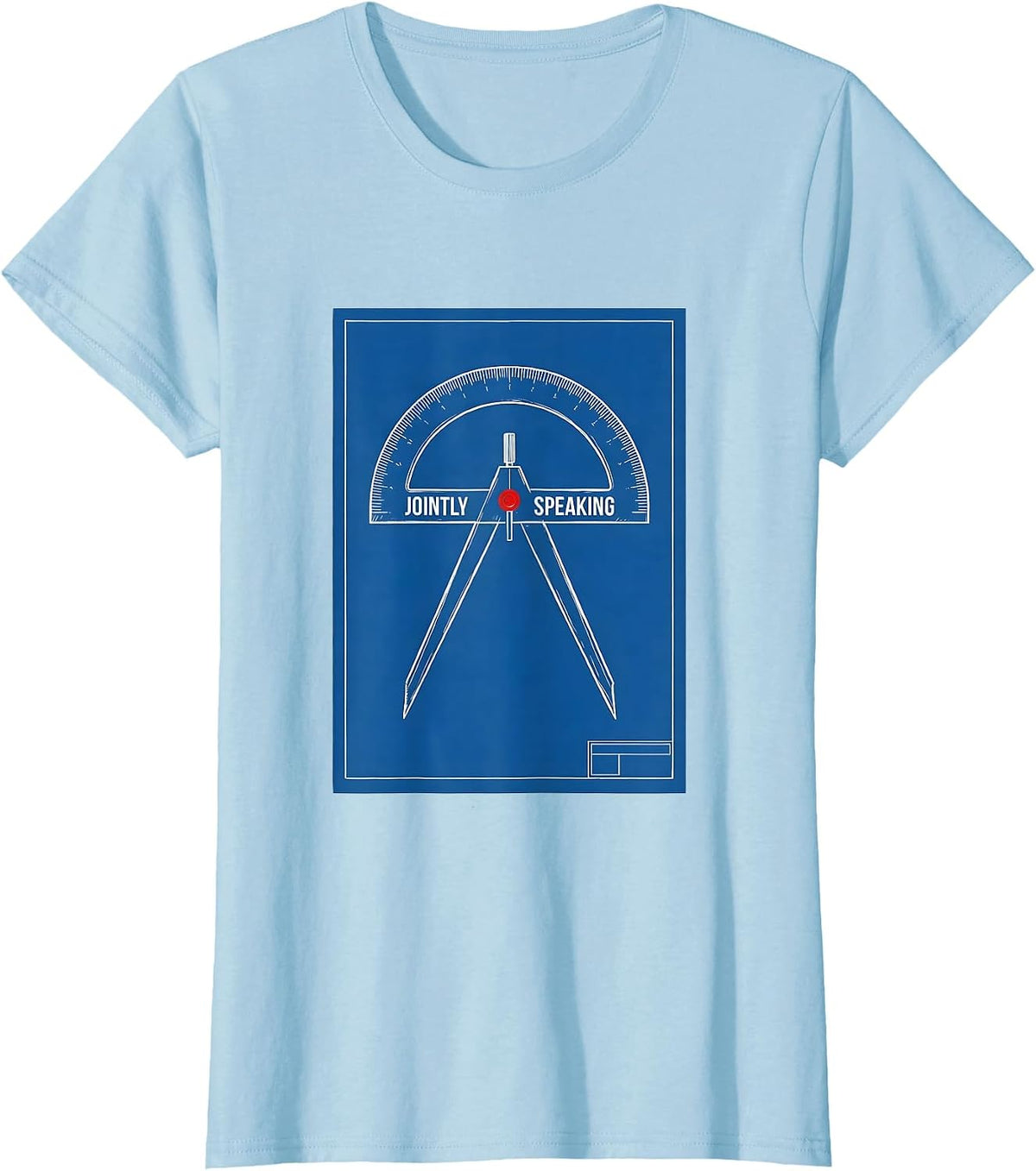 Jointly Speaking Technical Blueprint Physical Therapist OT T-Shirt - Baby Blue