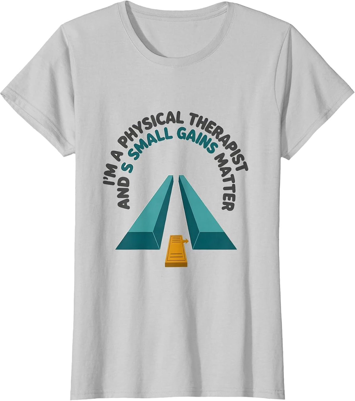 Women's I'm A Physical Therapist And Small Gains Matter Retro T-Shirt - Silver Grey