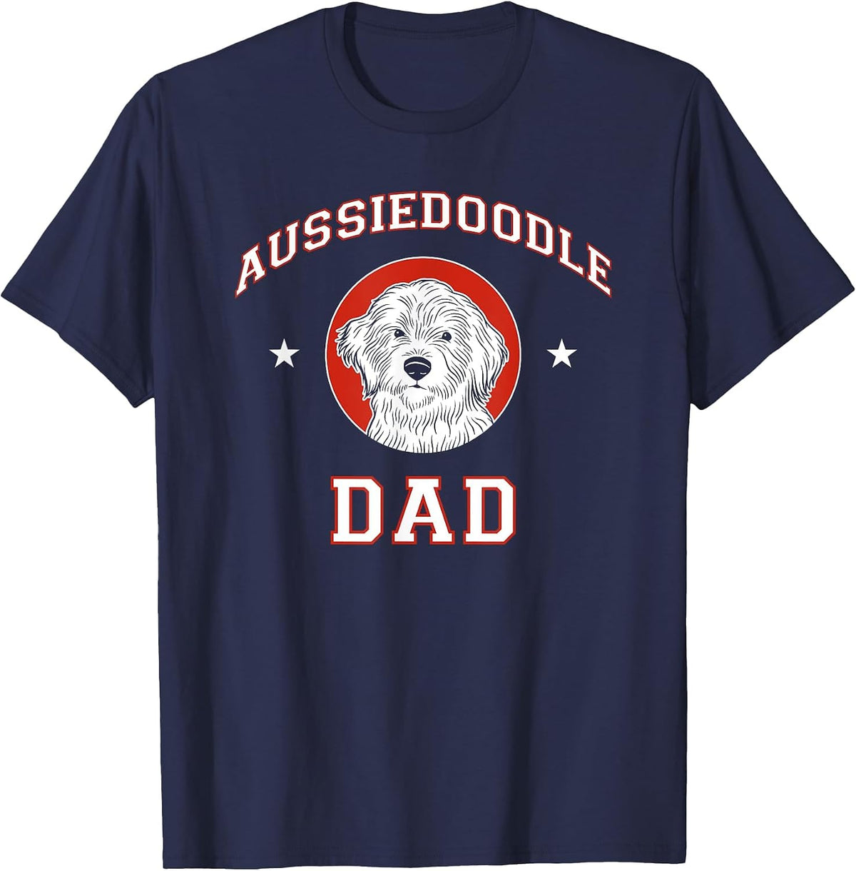 Aussiedoodle Dad Dog Father T-Shirt - Navy Blue