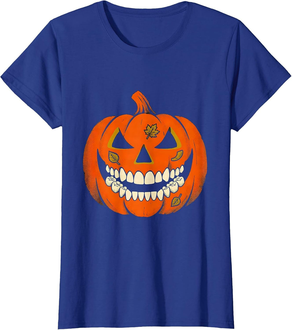 Women's Blunt Jack-O-Lantern Dental Hygienist Halloween Humor T-Shirt - Royal Blue