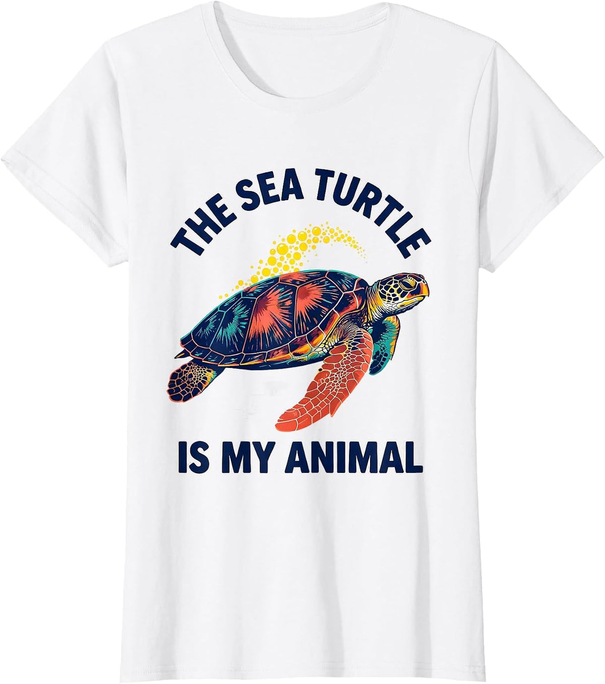 Women's The Sea Turtle Is My Animal Funny Sea Turtle Lover Gift T-Shirt - White