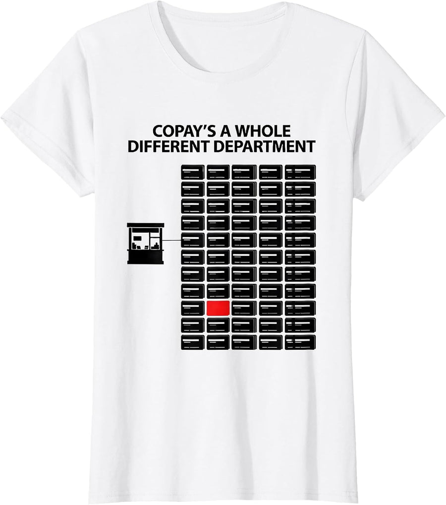 Women's Copay's A Whole Different Department Funny Pharmacy Tech T-Shirt - White