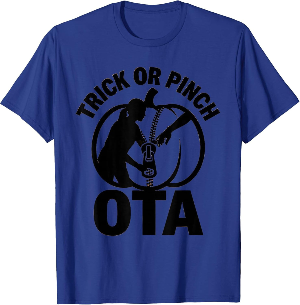 Men's Trick Or Pinch OTA Physical Therapy Halloween Therapist T-Shirt - Royal Blue