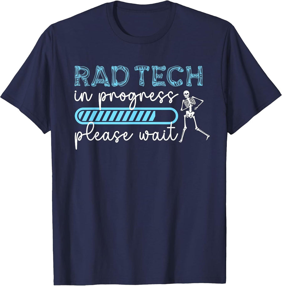 Future Rad Tech in Progress Radiology Tech Student T-Shirt - Navy Blue