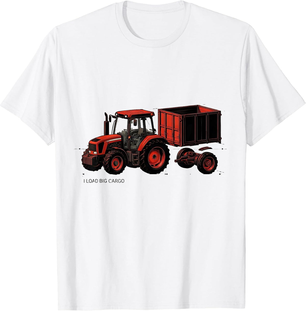 Men's I Load Big Cargo Funny Trucker Diesel Driver Gift T-Shirt - White