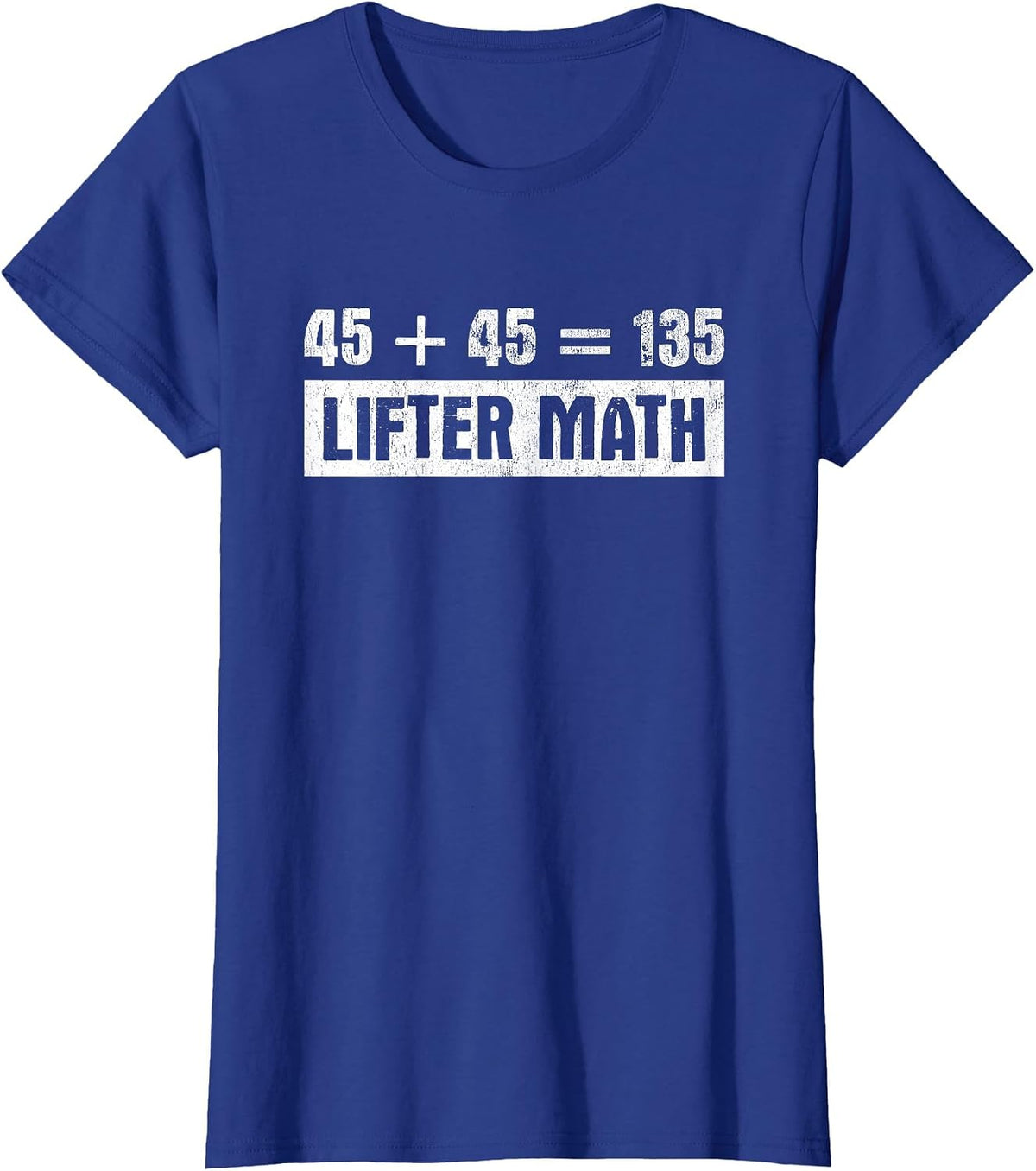 Lifter Math Squat Deadlift Bench Bodybuilding Powerlifting T-Shirt - Royal Blue