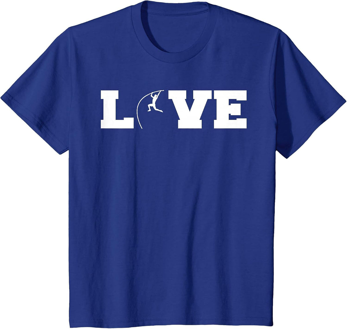Pole Vault Training Track and Field Athletic Pole Vault T-Shirt - Royal Blue