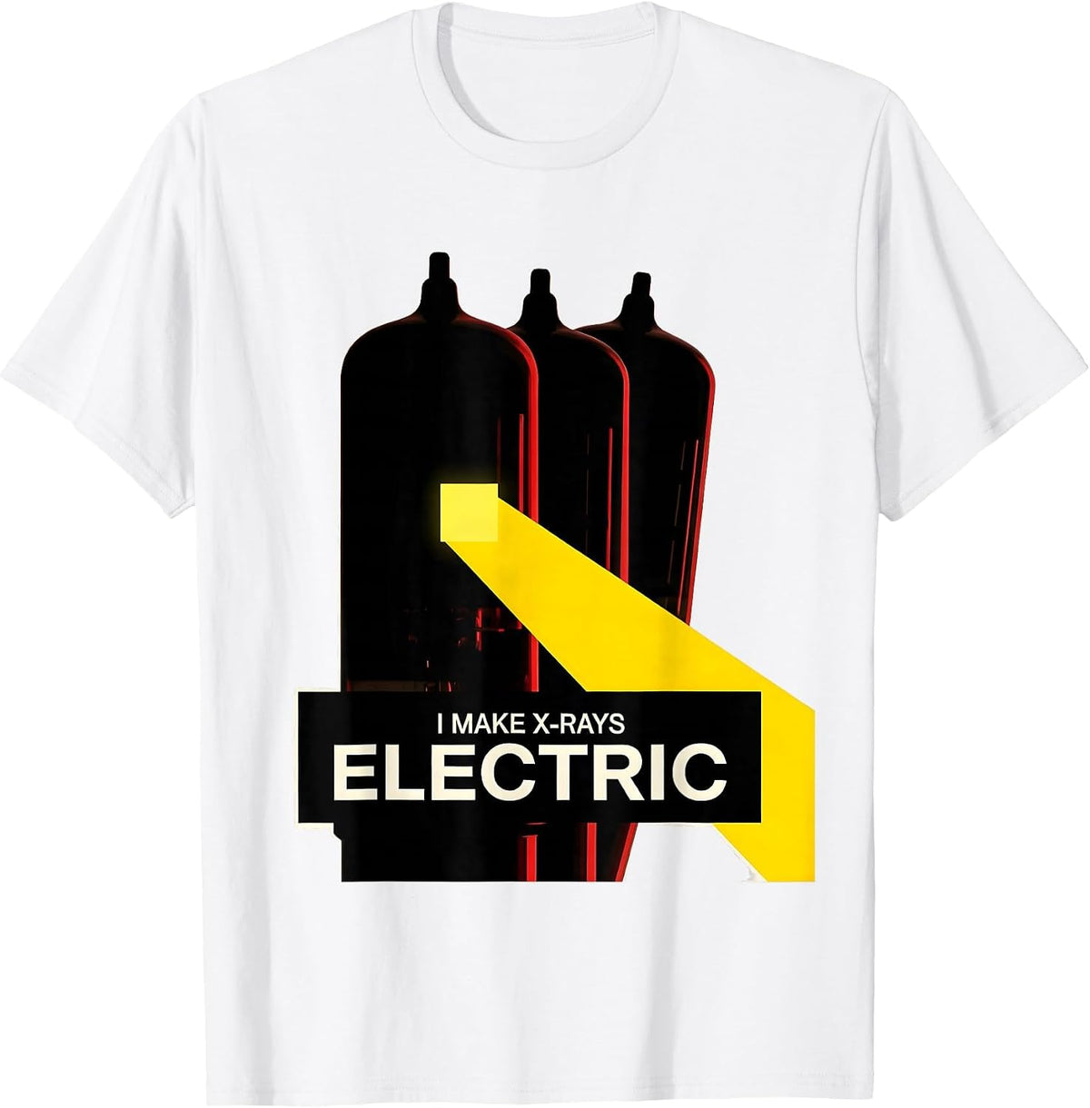 Men's I Make X-Rays Electric Bauhaus Modernist Radiology Tech T-Shirt - White