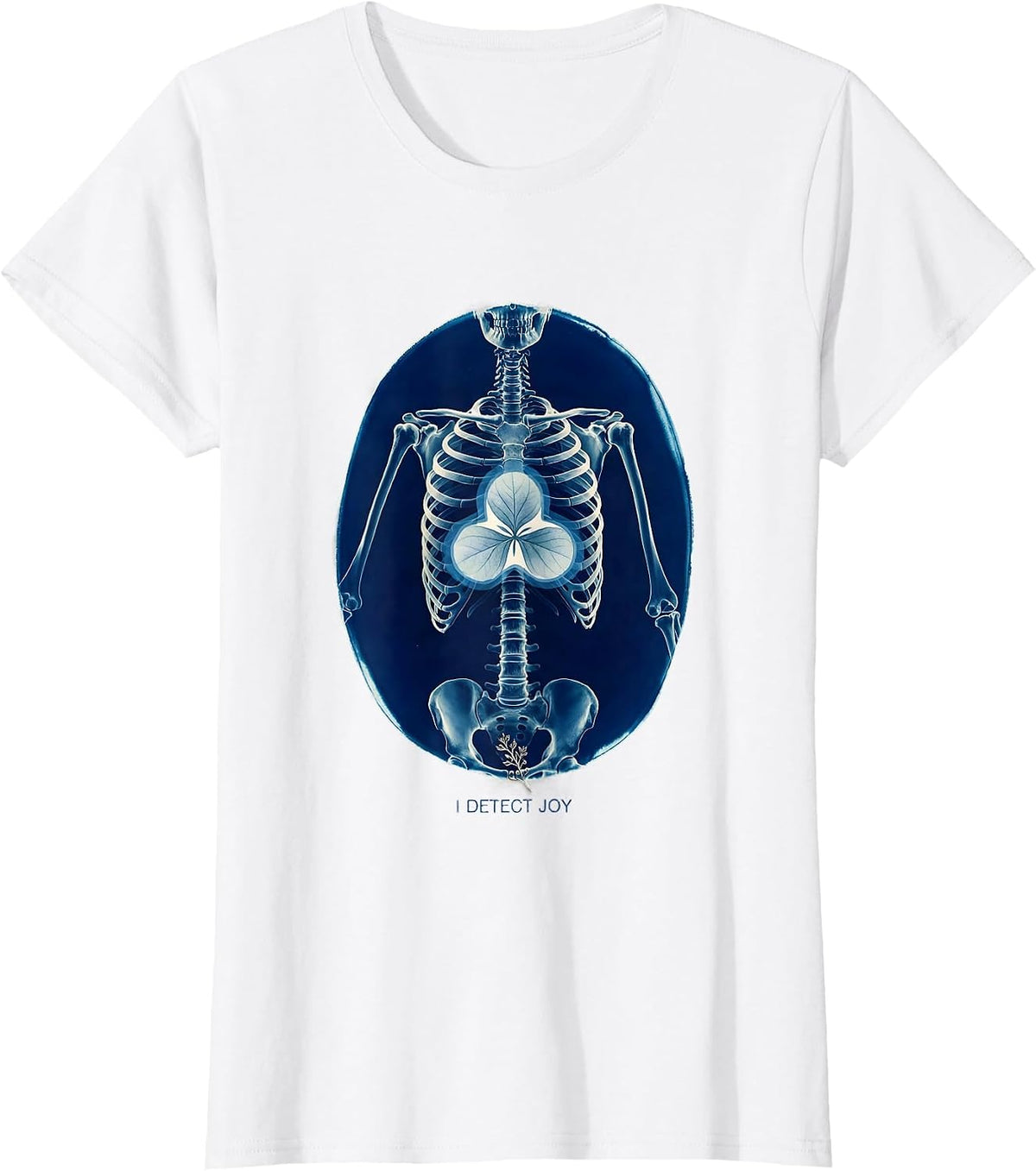 Women's I Detect Joy Cyanotype Radiology Tech Humor Gift T-Shirt - White