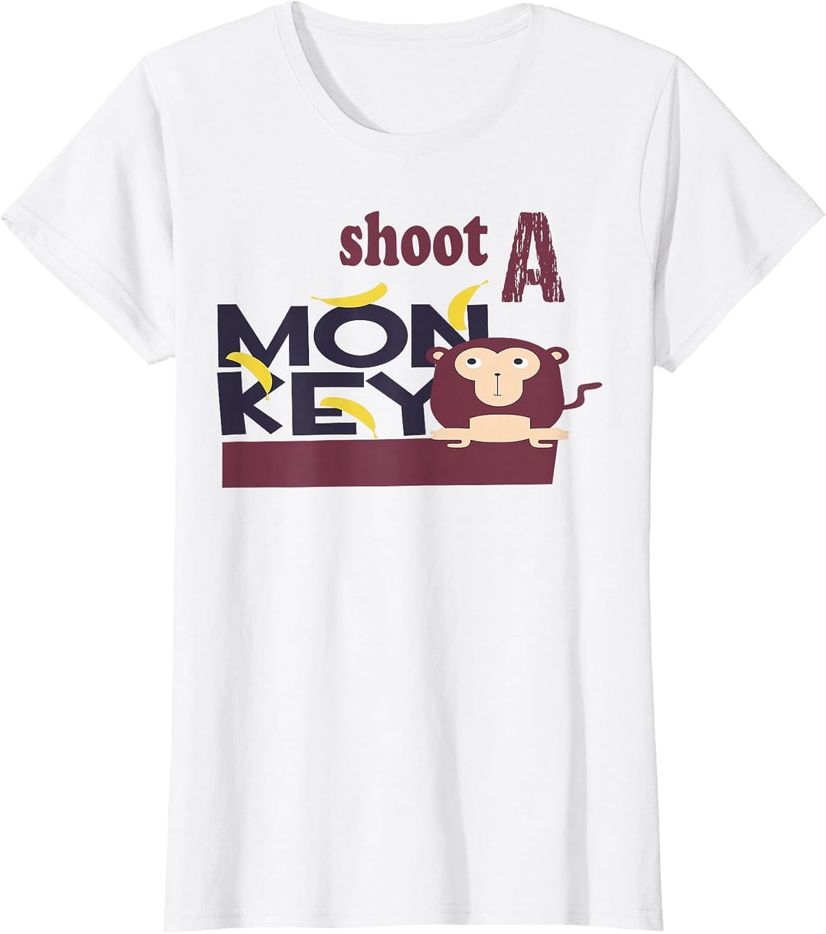 Shoot A Monkey Funny Southern Quotes Classic Design T-Shirt - White