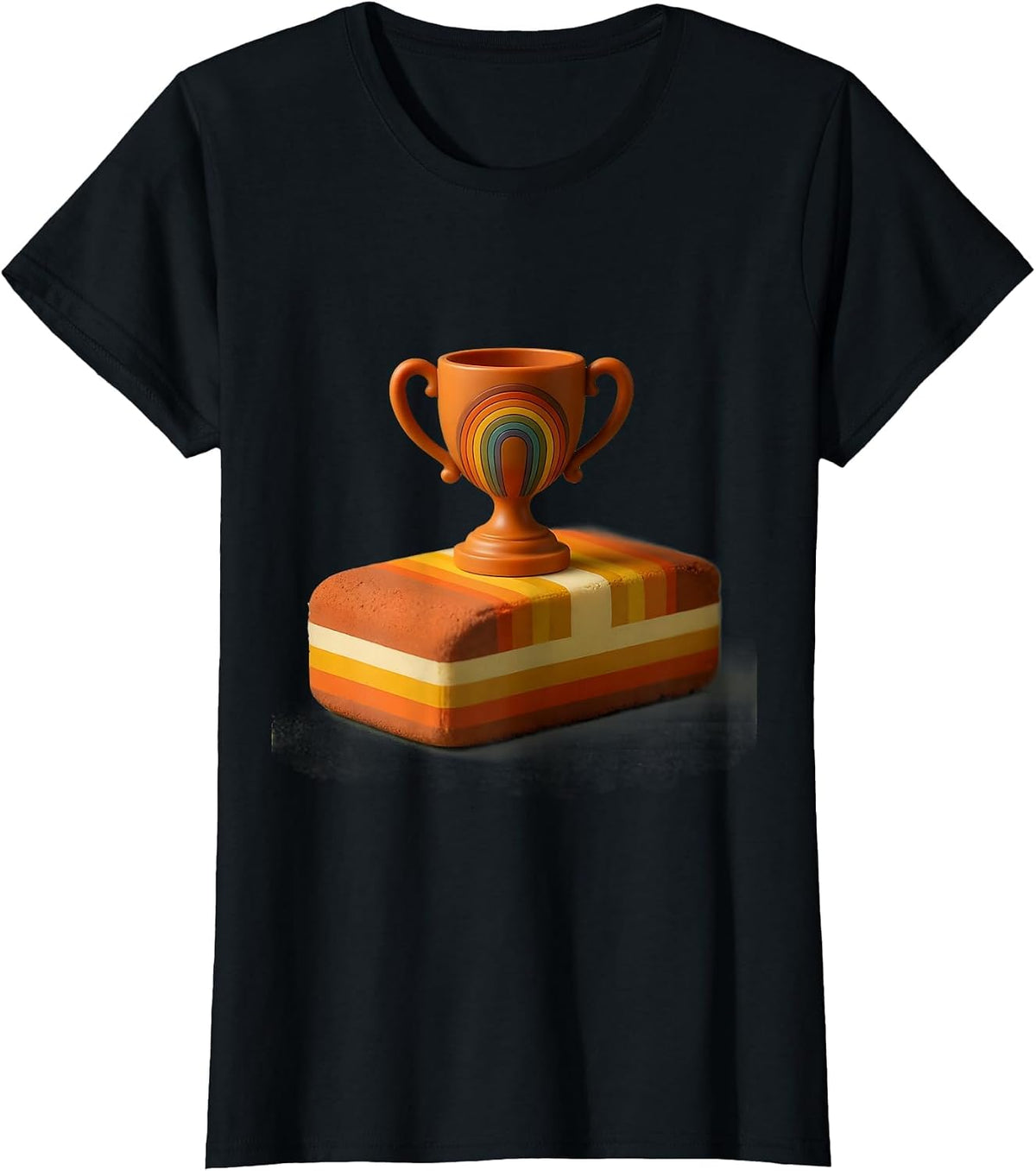 Fri-Yay Teacher Trophy Eraser Graphic T-Shirt - Black