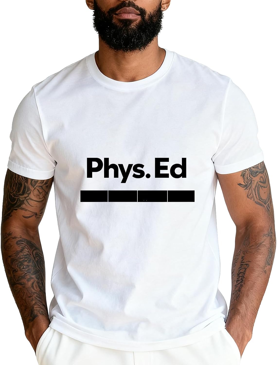 PE Class Gym Shirt Physical Education T-Shirt Funny Tee - White