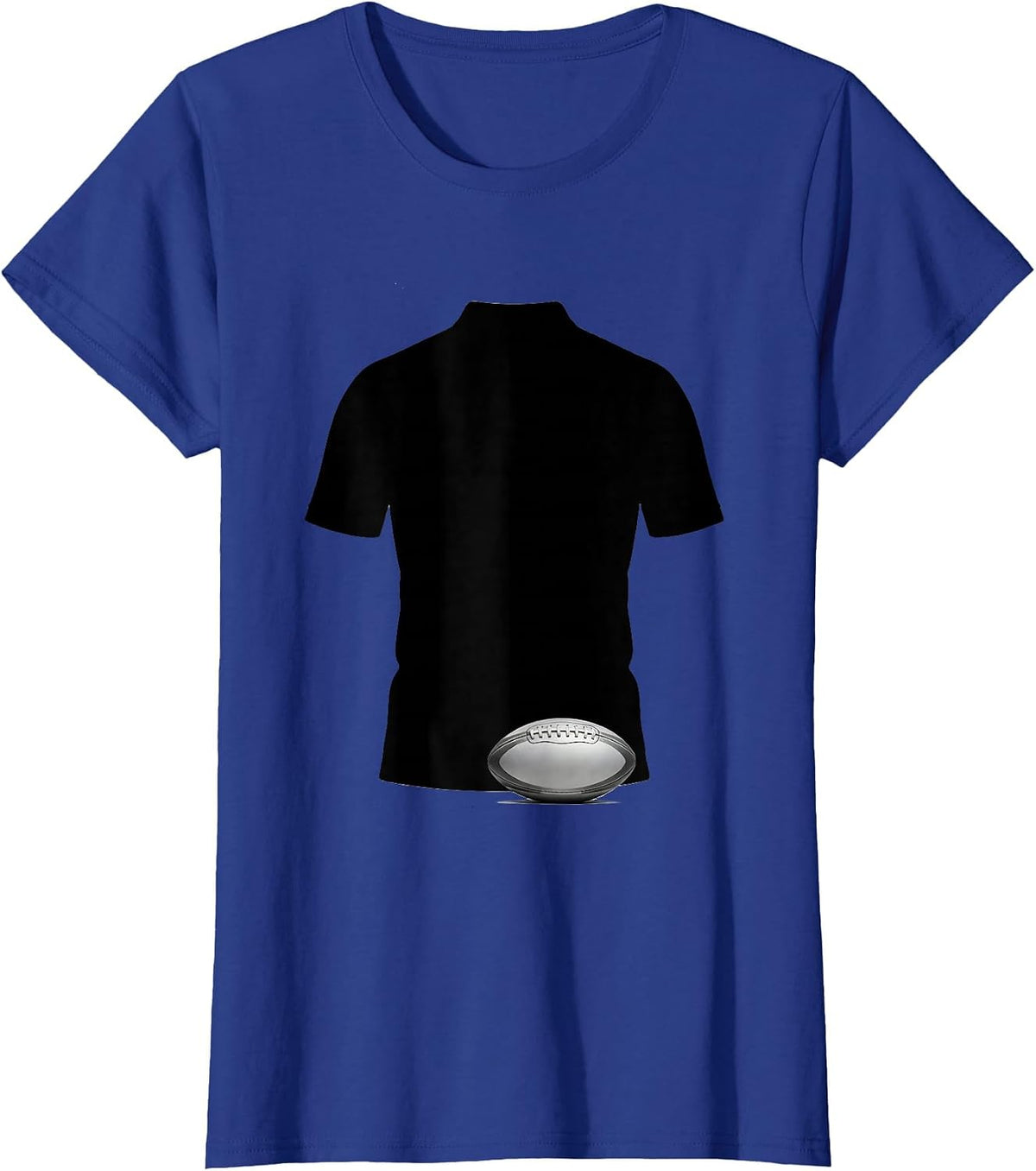 Women's Rugby Jersey Silhouette New Zealand Rugby Fan National Pride T-Shirt - Royal Blue