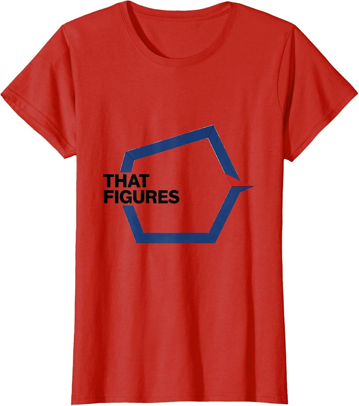 Women's That Figures Funny Math Teacher Student Back to School Humor T-Shirt - Red