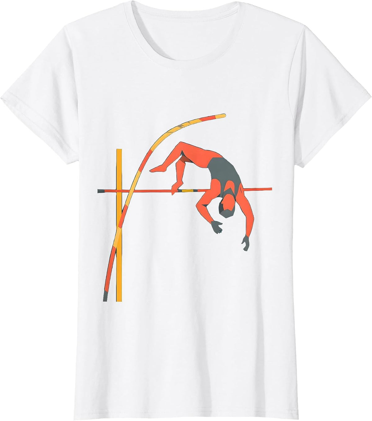 PE Teacher Pole Vault Athletic Graphic T-Shirt - White