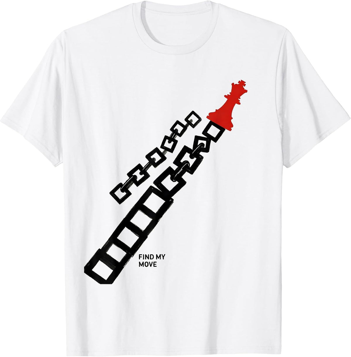 Men's Find My Move Funny Chess Player Gift Chess Lover Humor T-Shirt - White