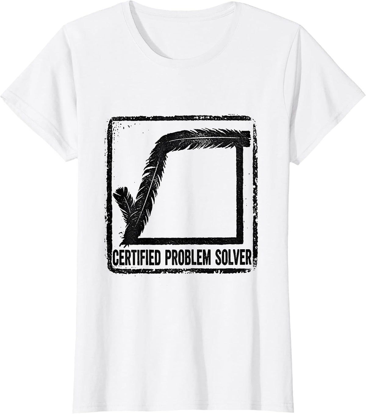 Women's Certified Problem Solver Funny Math Teacher Math Nerd Humor T-Shirt - White