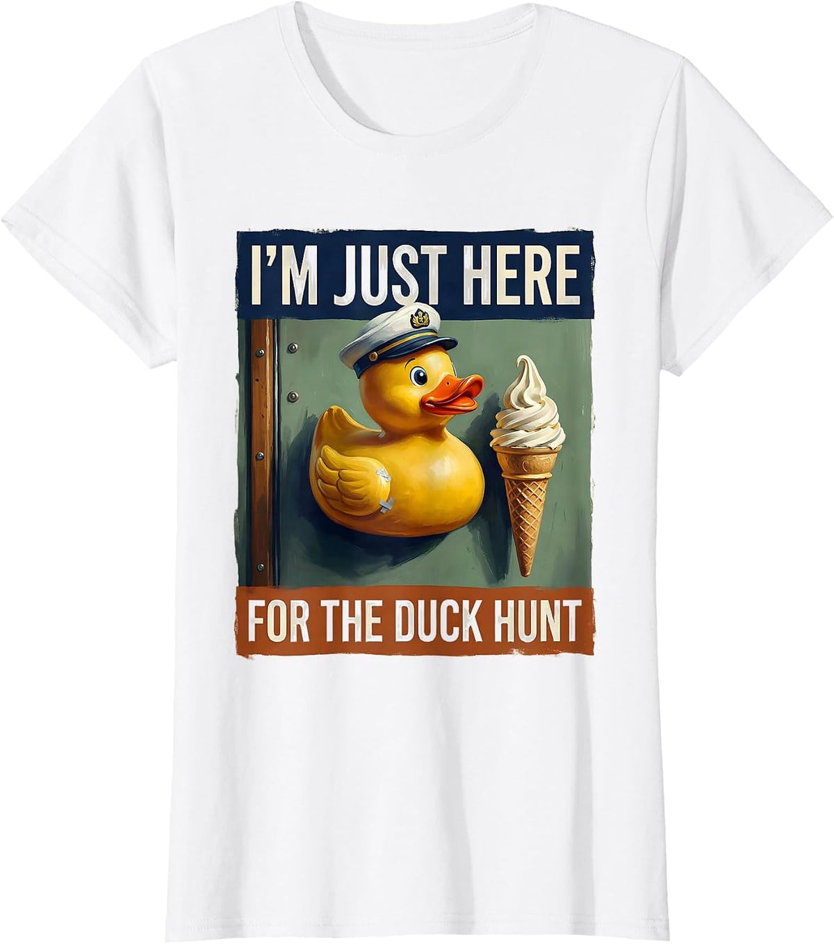Women's I'm Just Here For The Duck Hunt Funny Cruise Matching Group T-Shirt - White