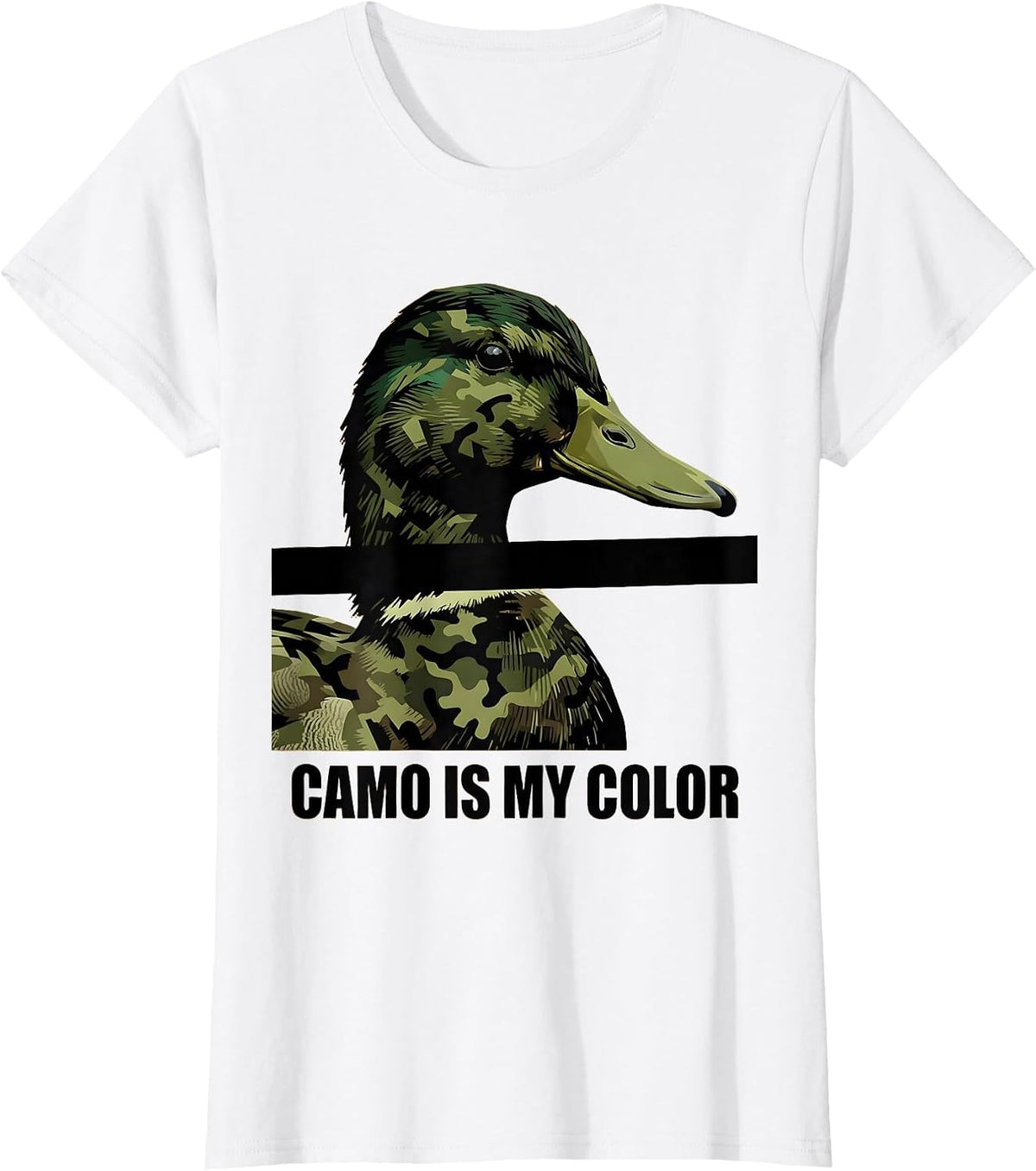Women's Camo Is My Color Duck Hunting Design T-Shirt - White