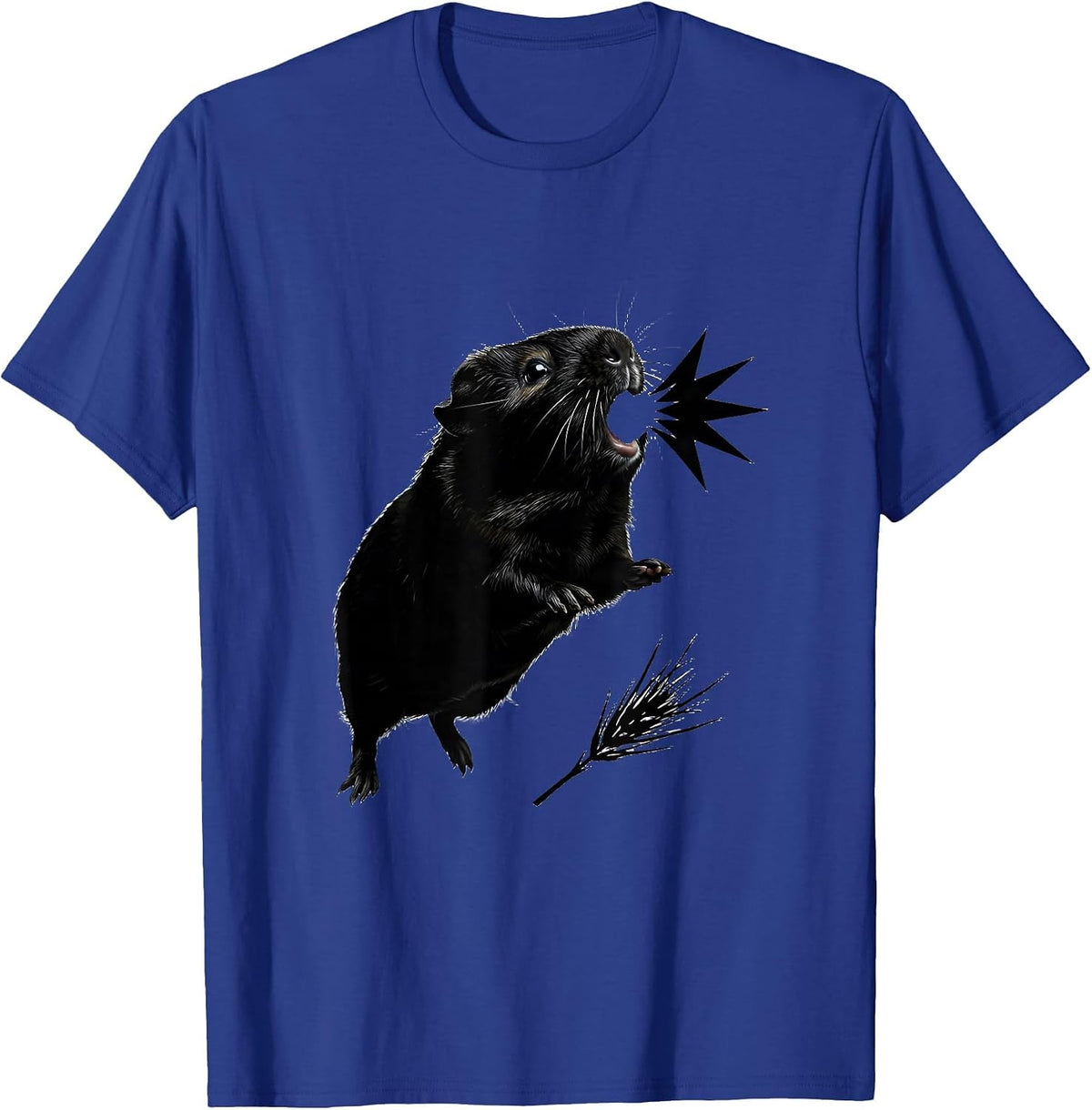 Men's Guinea Pig Leap Cute Cartoon Pig Lover Humor T-Shirt - Royal Blue