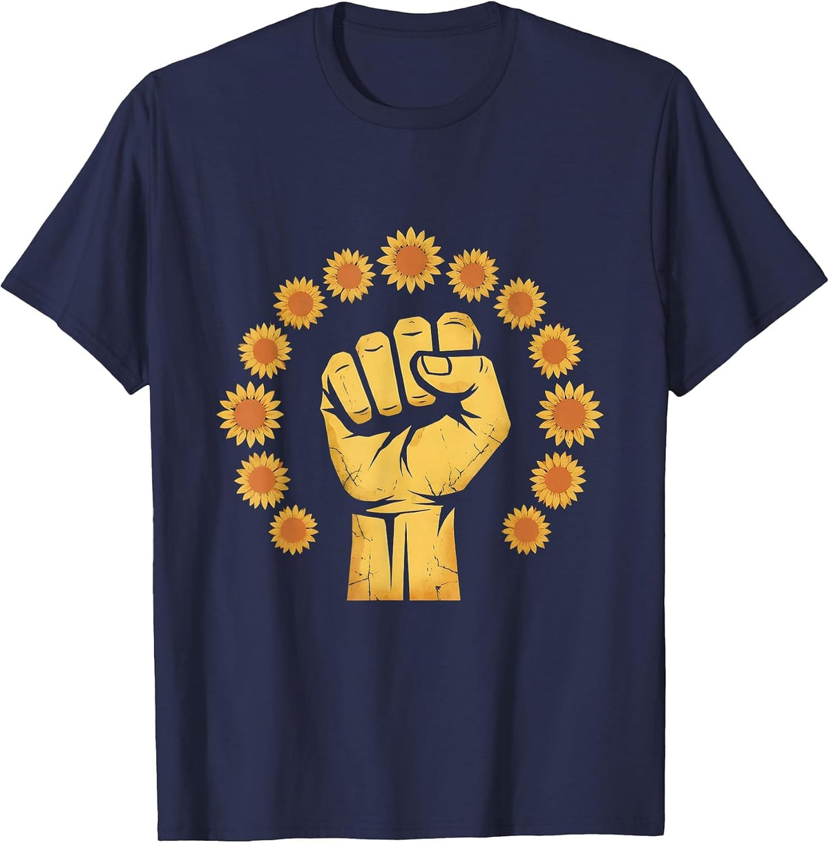 Labor Day Workers Parade Graphic Tee T-Shirt - Navy Blue