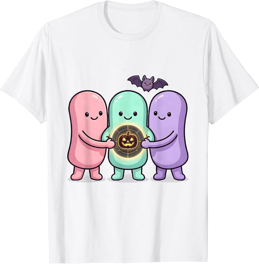 Men's Kawaii CT Gantry Trio Halloween Radiology Tech T-Shirt - White