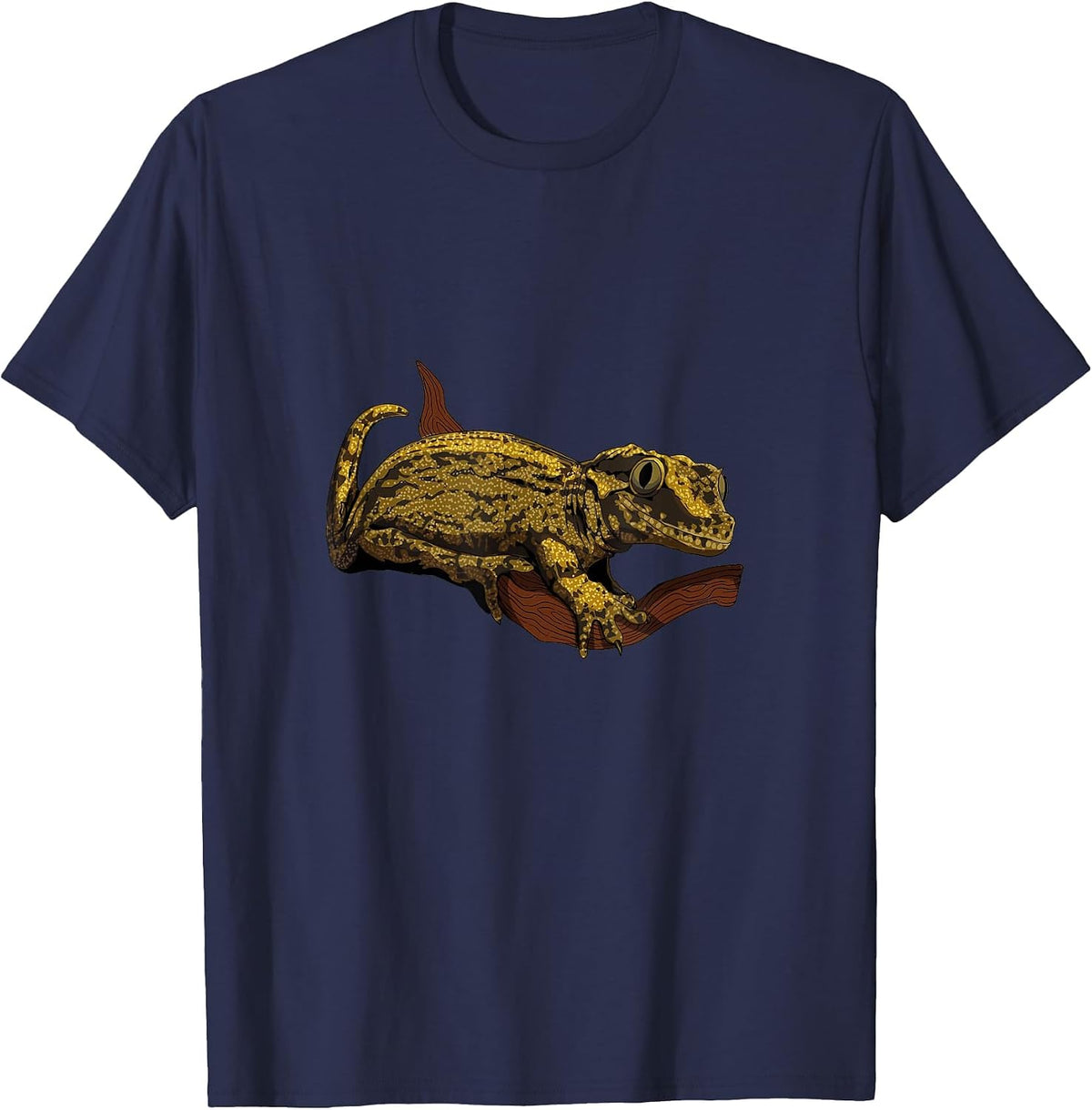Drawing - Humphead Gecko T-Shirt - Navy Blue