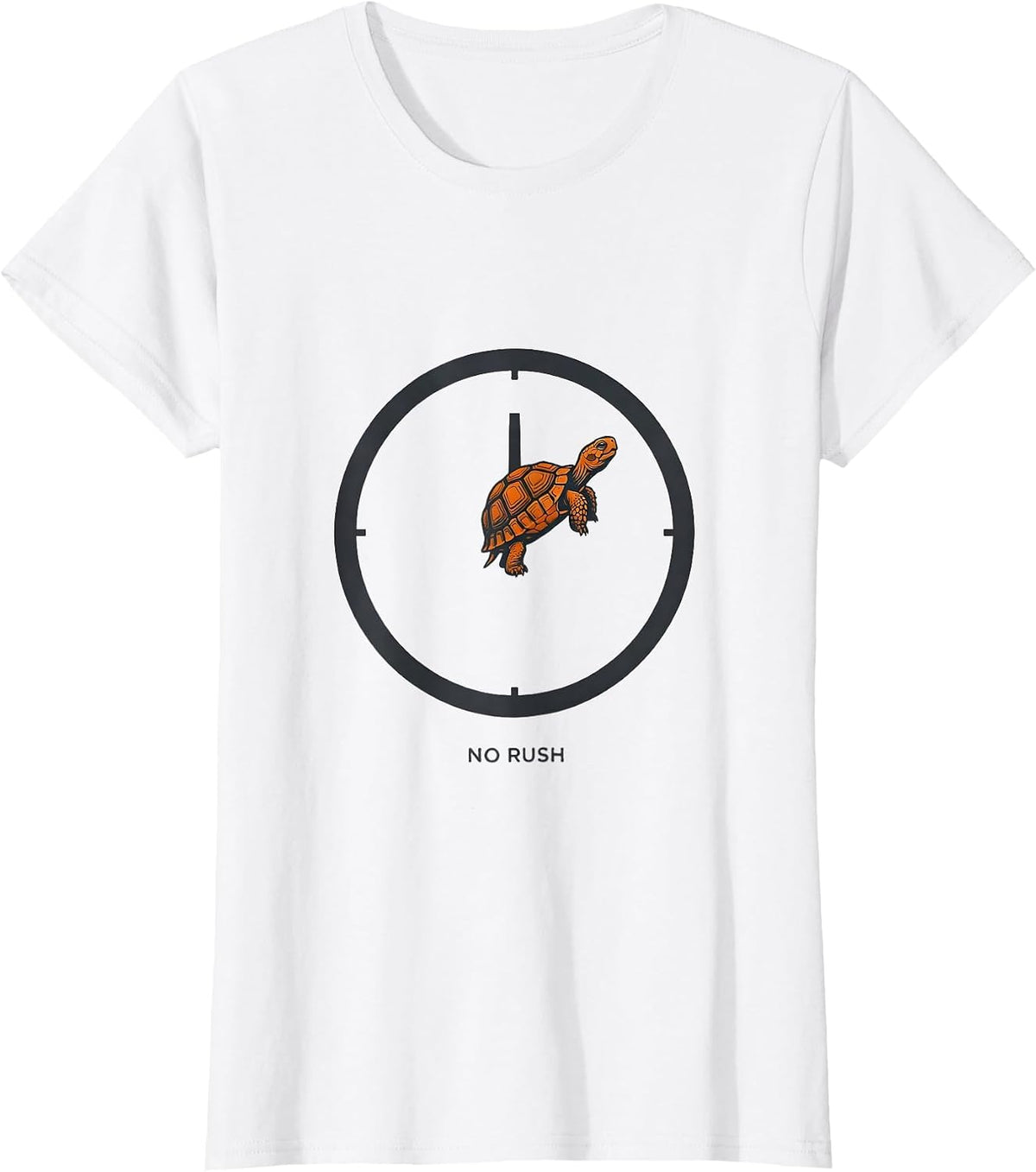 Women's No Rush Funny Tortoise Lover Pet Owner Gift T-Shirt - White