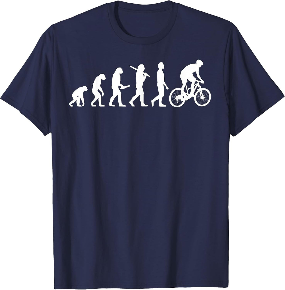 Mountain Biking Evolution - MTB Mountain Biker T-Shirt - Navy Blue