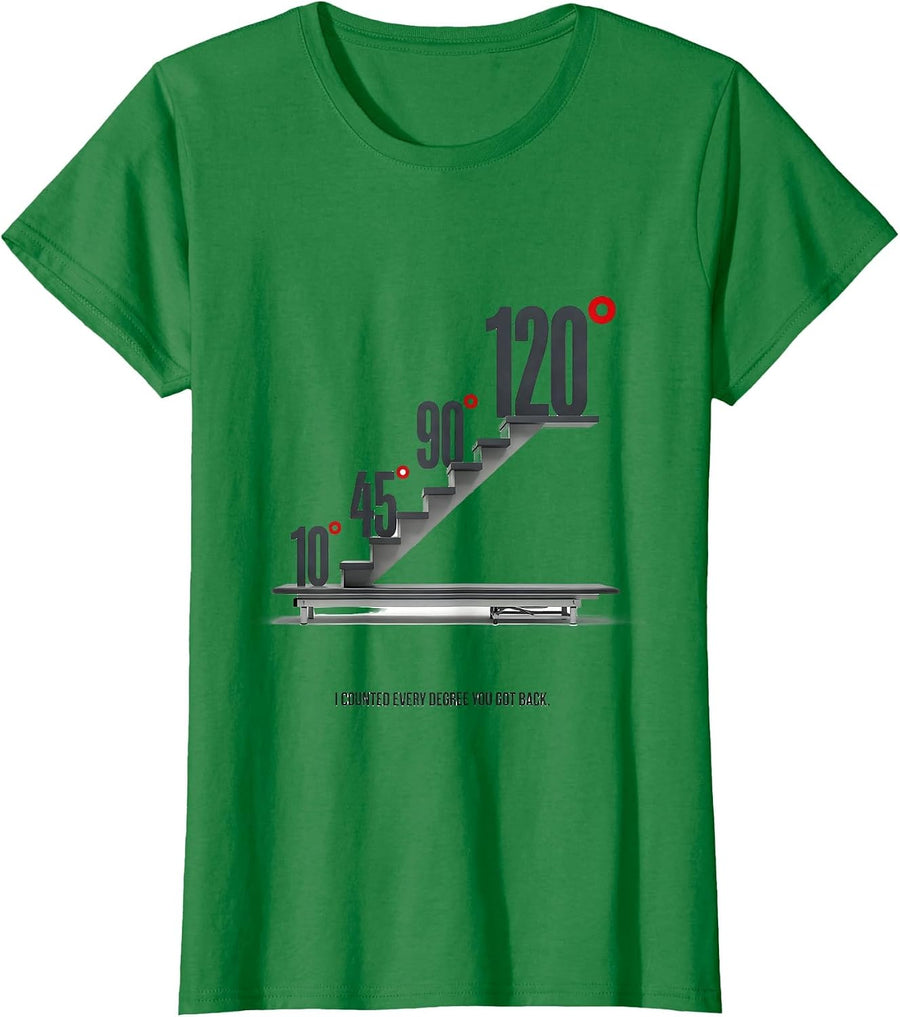Women's I Counted Every Degree You Got Back Funny Physical Therapist T-Shirt - Kelly Green