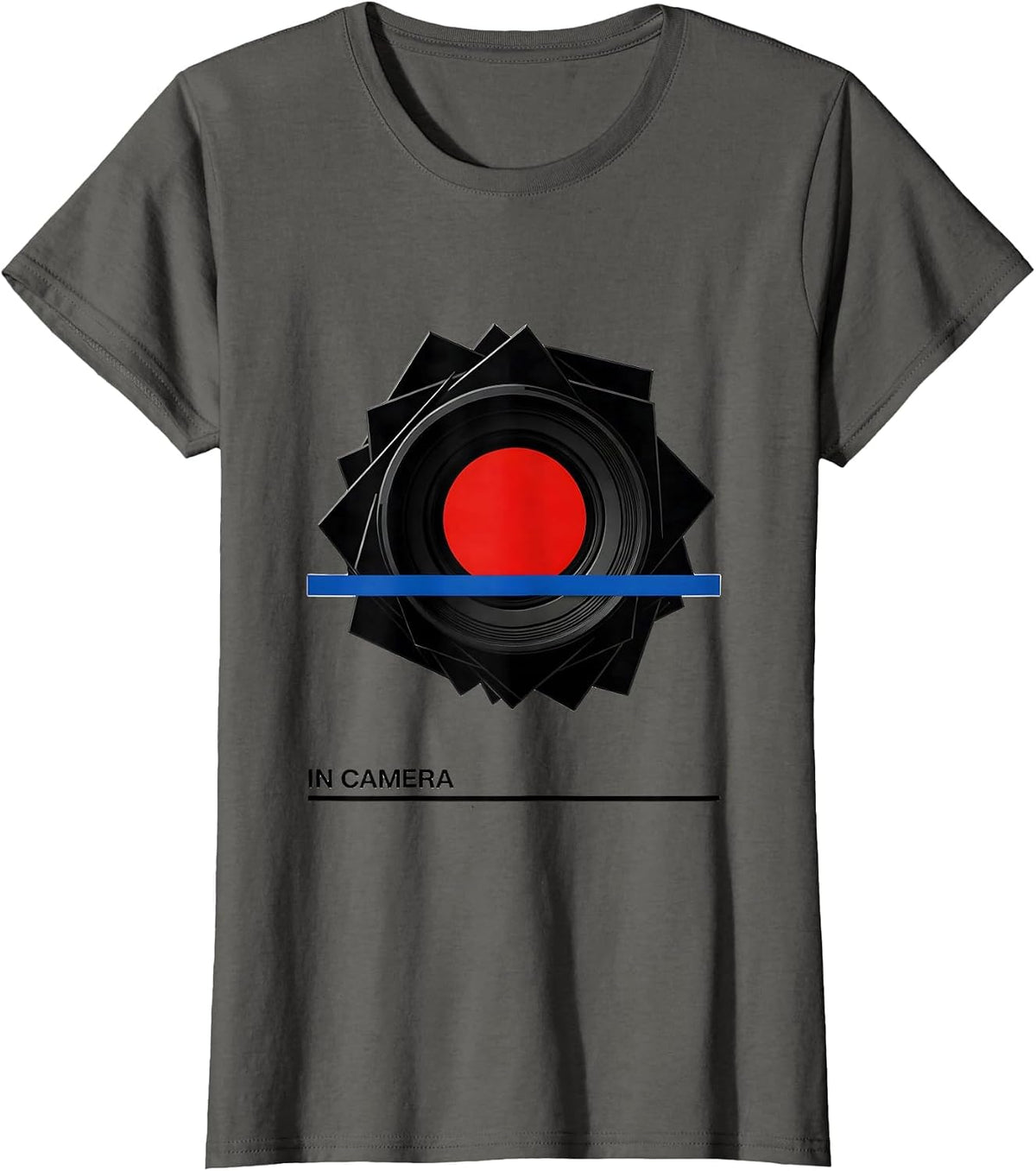 Women's In Camera Bauhaus Modernist Funny Lawyer Attorney Gift T-Shirt - Asphalt Grey