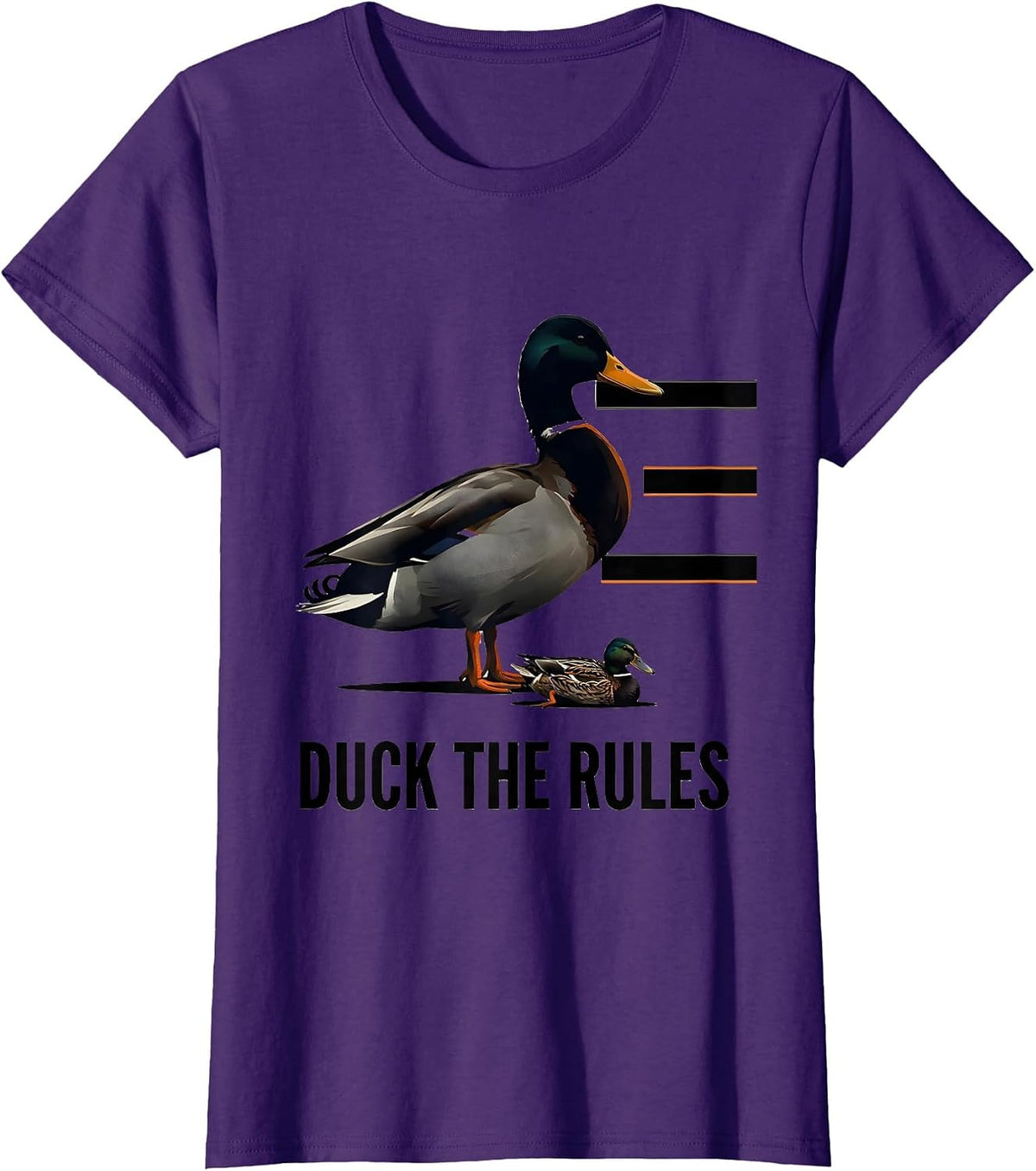 Women's Duck The Rules Minimalist Duck Hunter Humor Gift T-Shirt - Purple