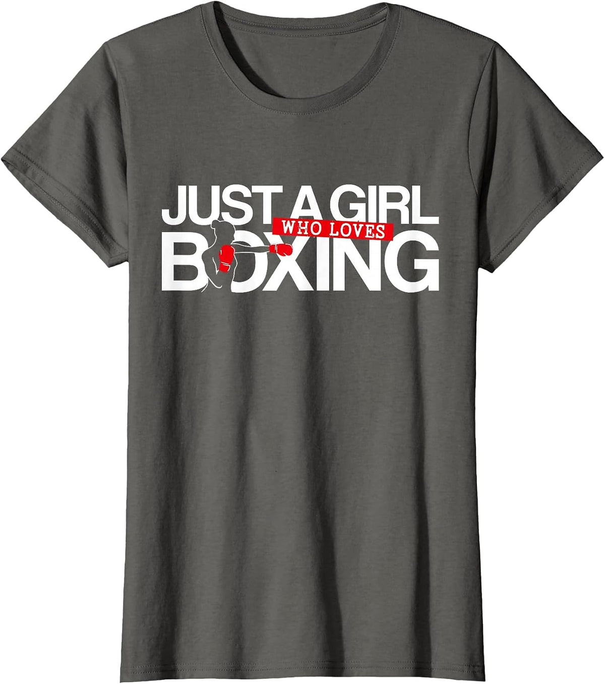 Boxing Vintage Just A Girl Who Loves Boxing T-Shirt - Asphalt Grey