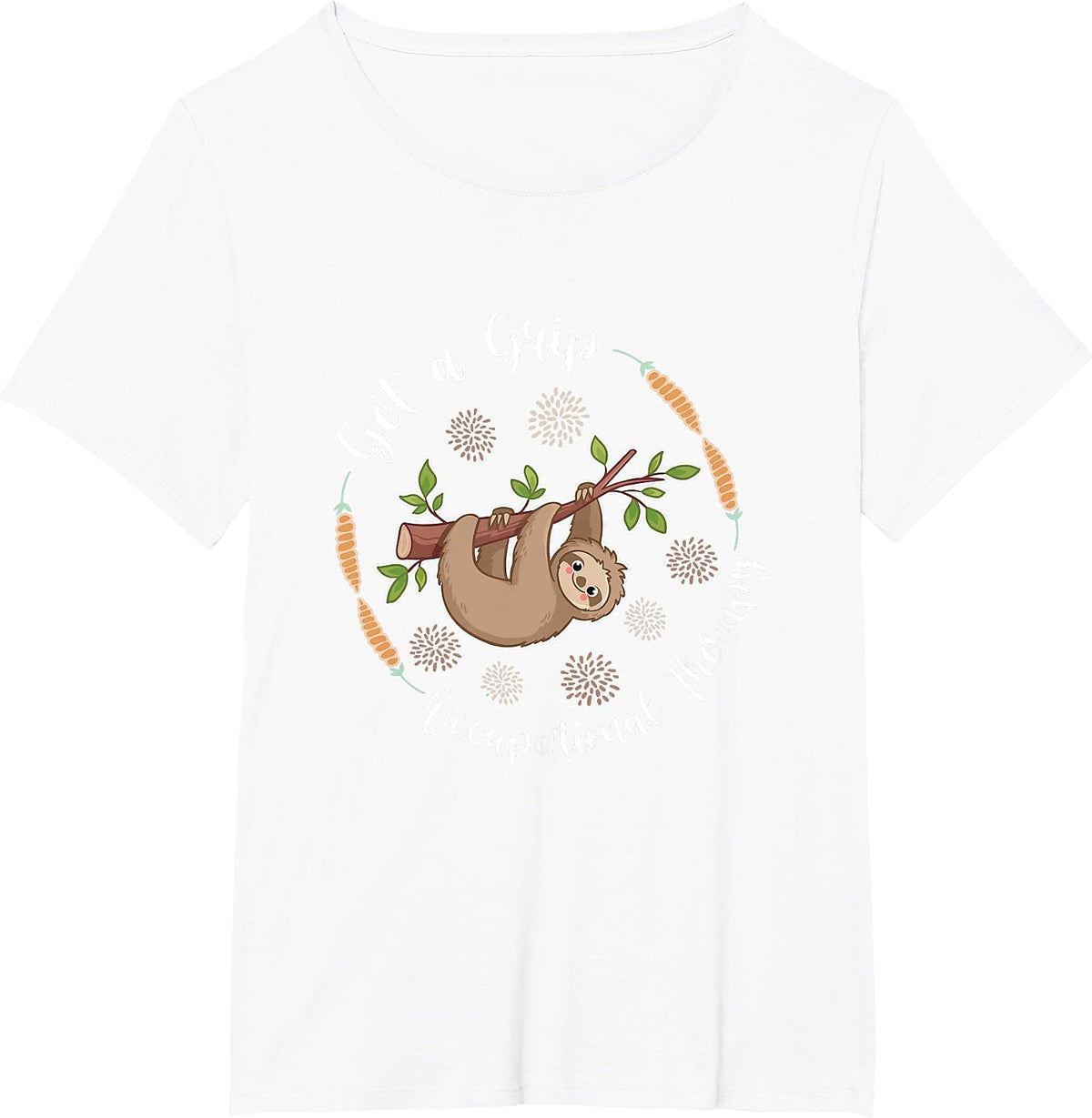 Get A Grip Occupational Therapy Sloth Lover Pediatric OT T-Shirt - White