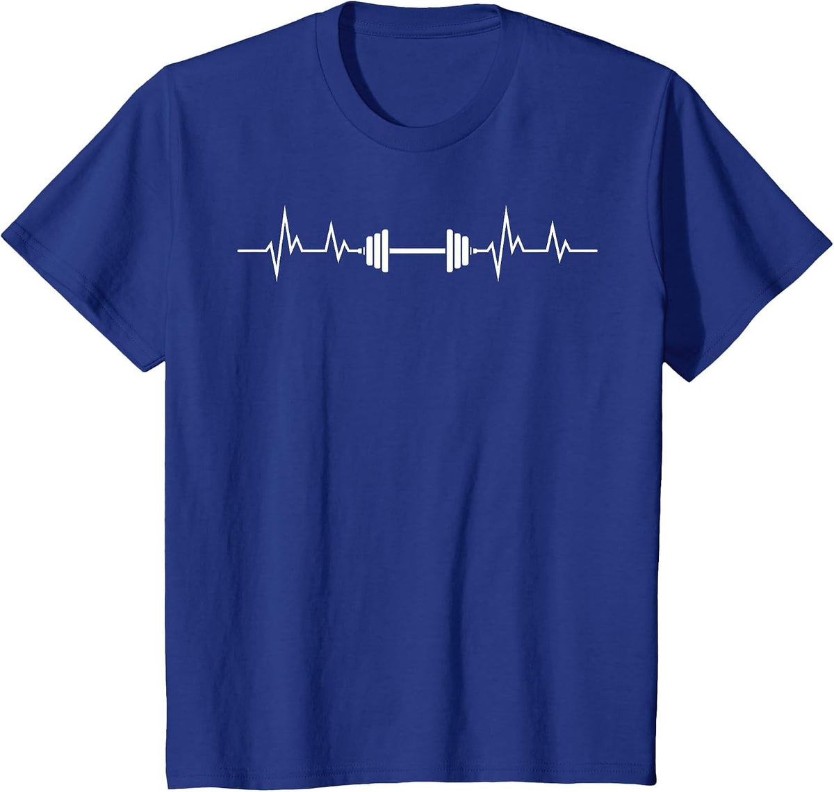 Funny Barbell Art for Men Women Weightlifting Sport Clothing T-Shirt - Royal Blue