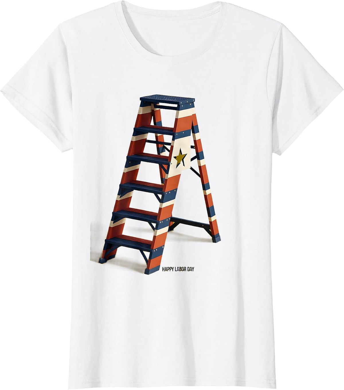 Happy Labor Day Midcentury Modern Union Pride Patriotic T-Shirt - White