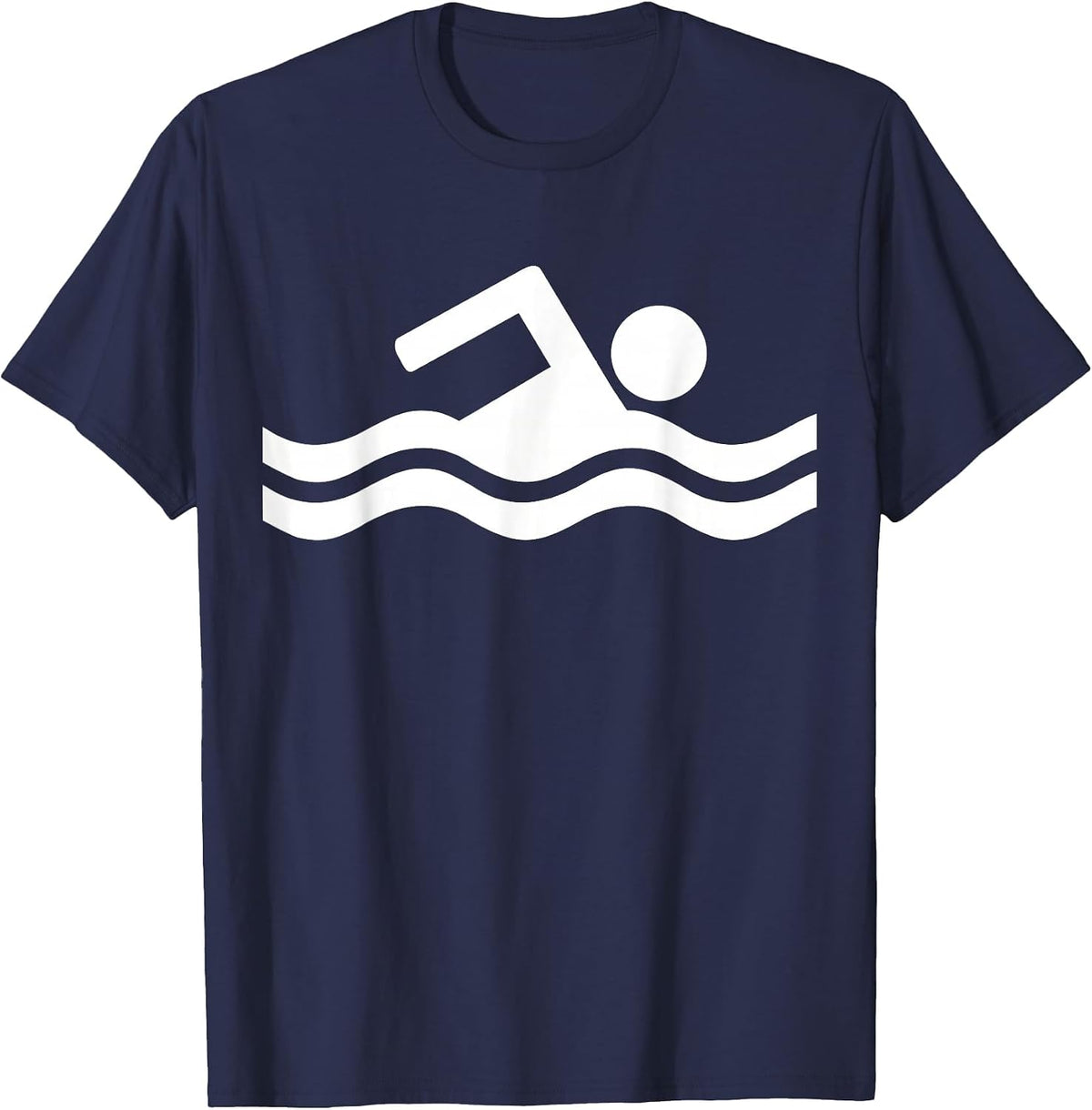Swimming Symbol T-Shirt - Navy Blue
