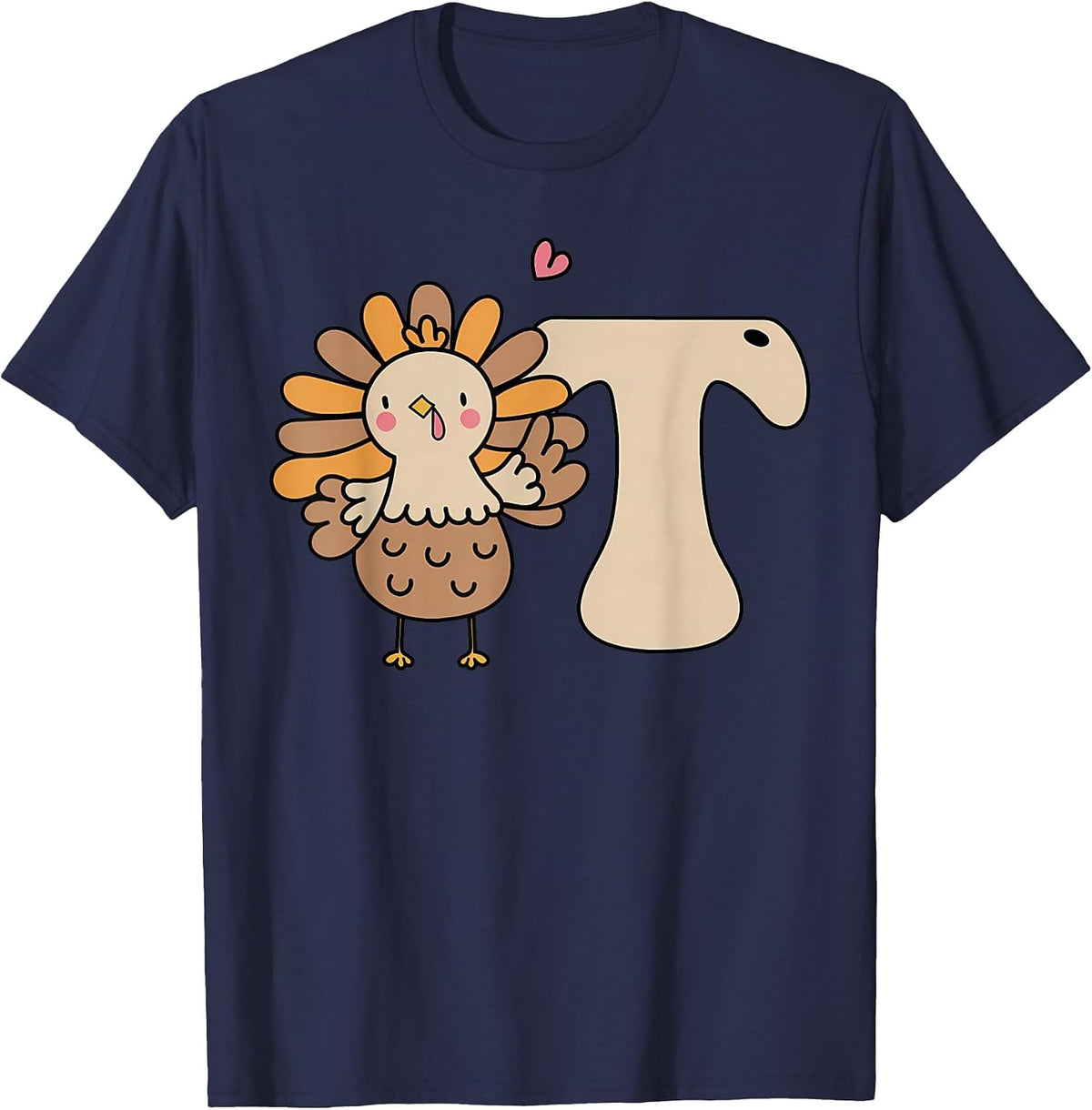 Thankful Occupational Therapist Thanksgiving OT Turkey T-Shirt - Navy Blue