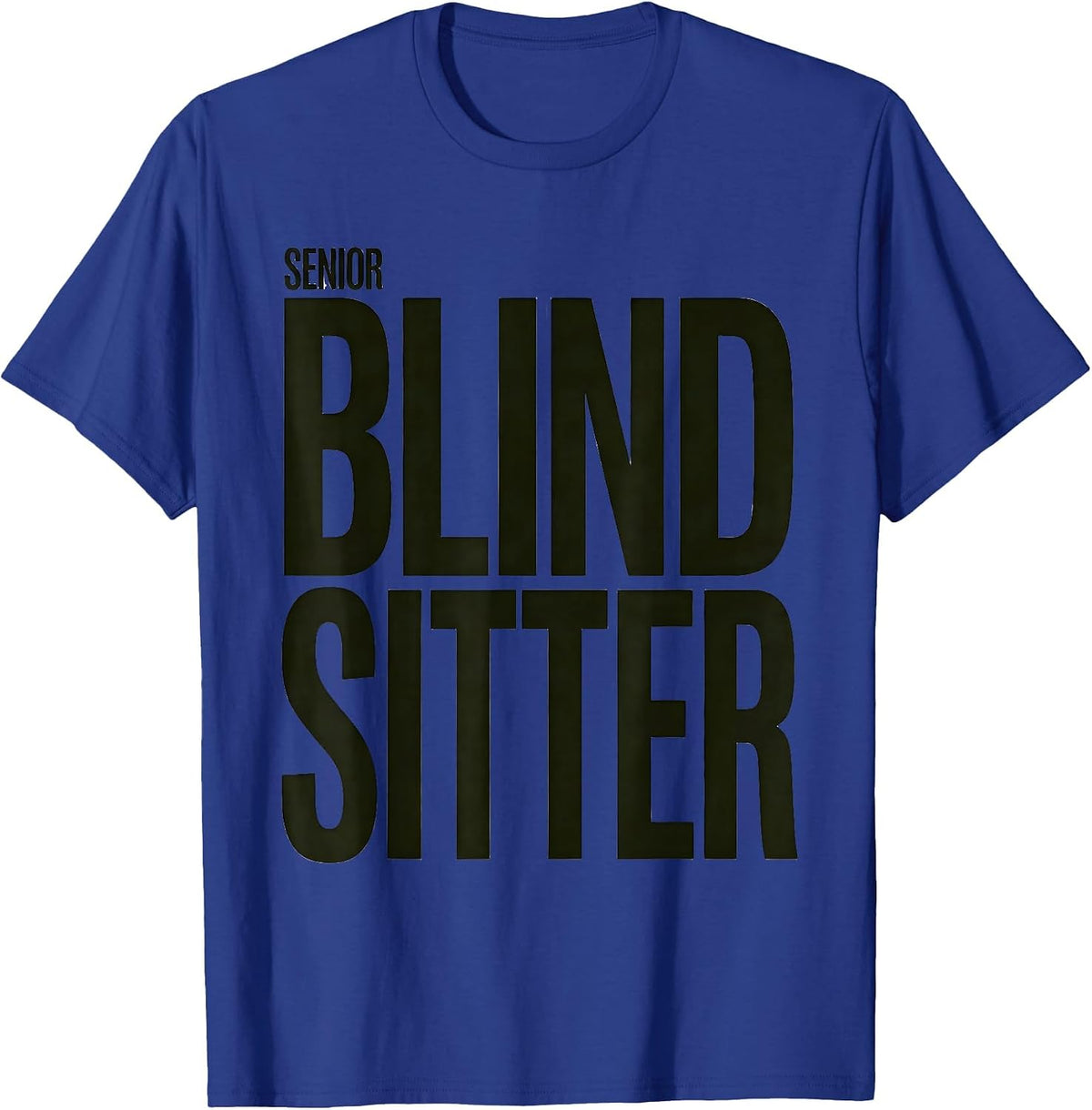 Men's Senior Blind Sitter Funny Duck Hunting Hunter Gift T-Shirt - Royal Blue