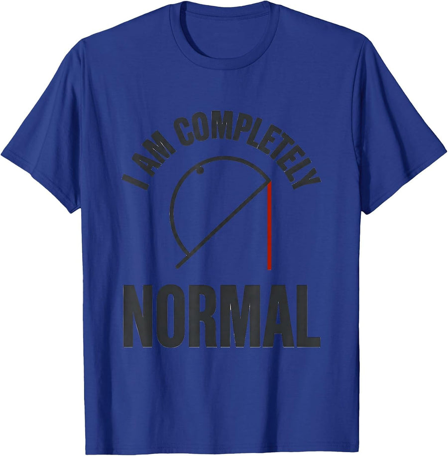 I Am Completely Normal Funny Math Teacher Gift Math Nerd T-Shirt - Royal Blue