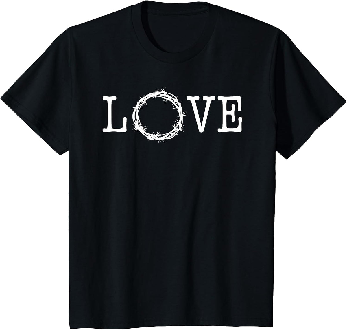 Love with Crown of Thorns as O Jesus Paid it All T-Shirt - Black