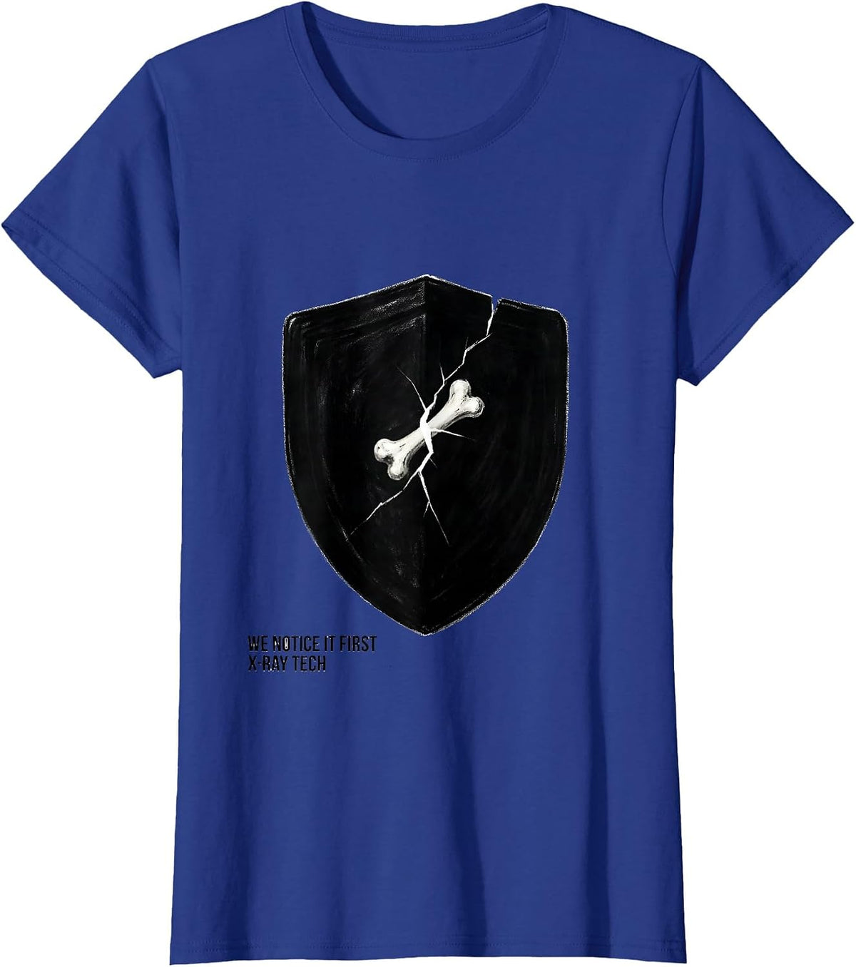 Women's We Notice It First X-Ray Tech Radiology Rad Tech Minimalist T-Shirt - Royal Blue