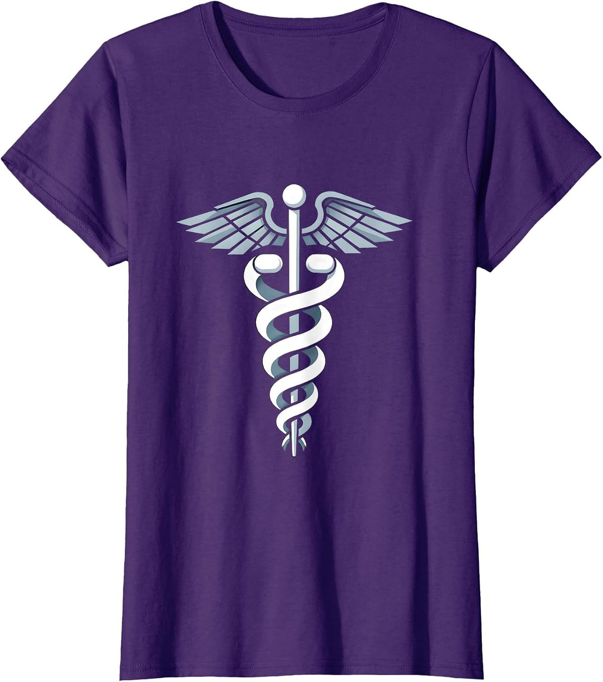 Women's Pharmacy Technician Caduceus Pill Capsule Design T-Shirt - Purple