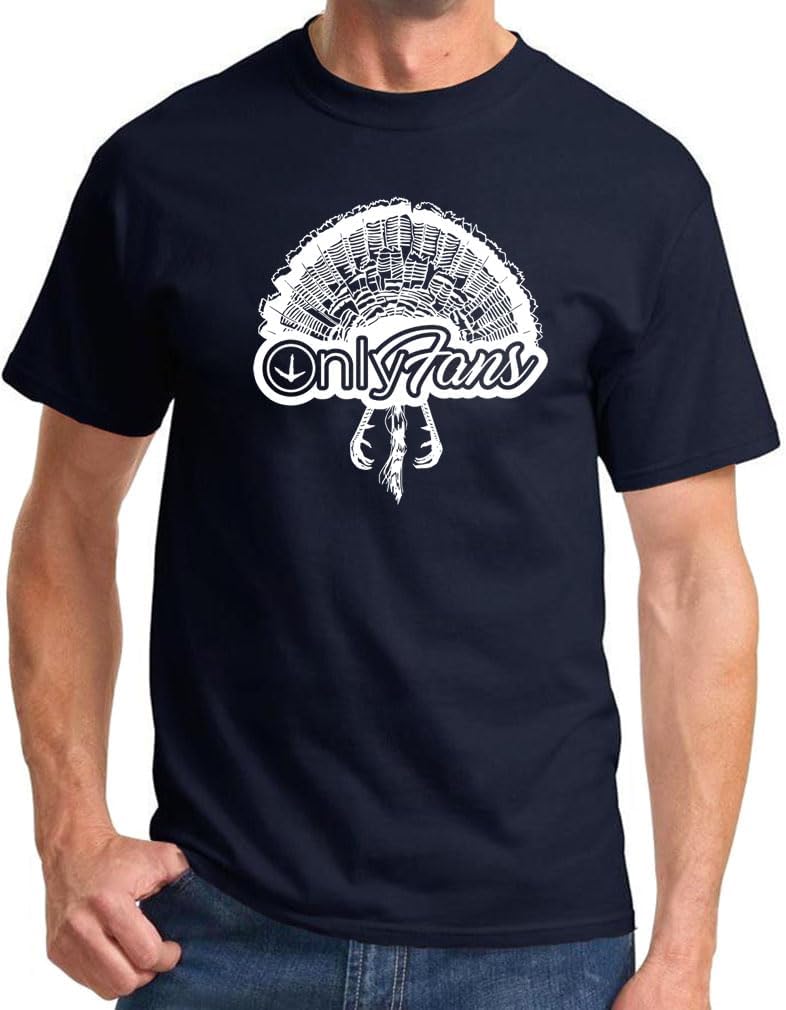 Only Fans Turkey Hunting Sport Collection Classic Print Tshirt - Navy