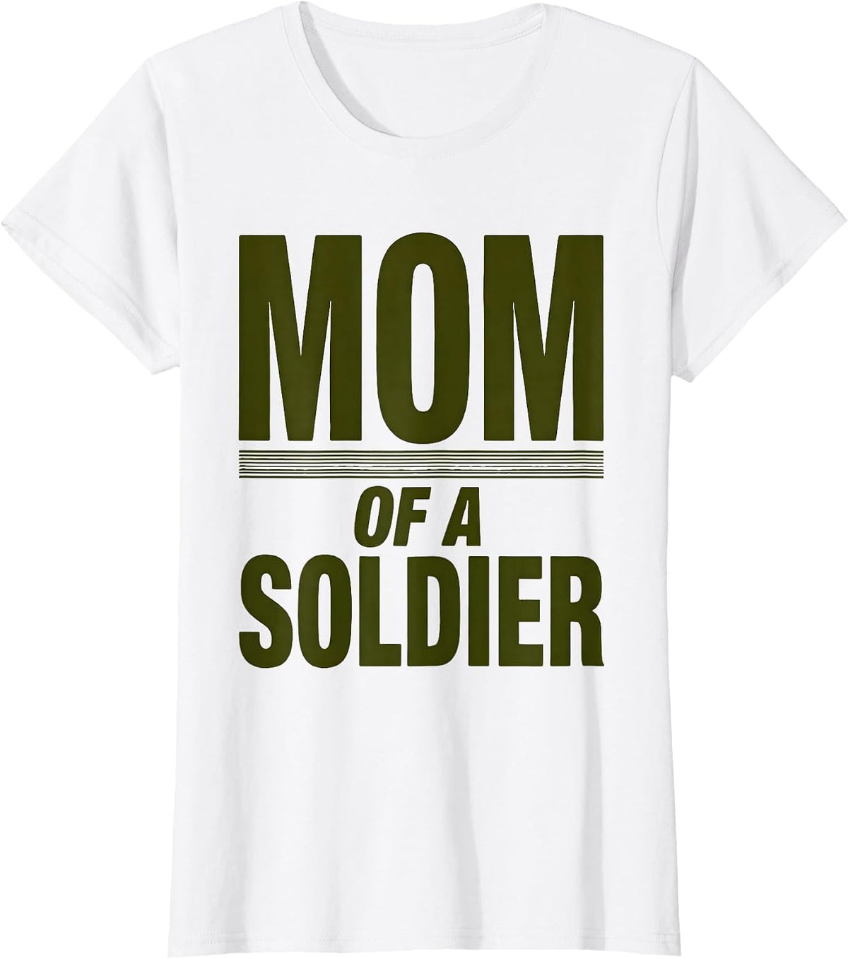 Mom of a Soldier Proud Army Mom Design T-Shirt - White