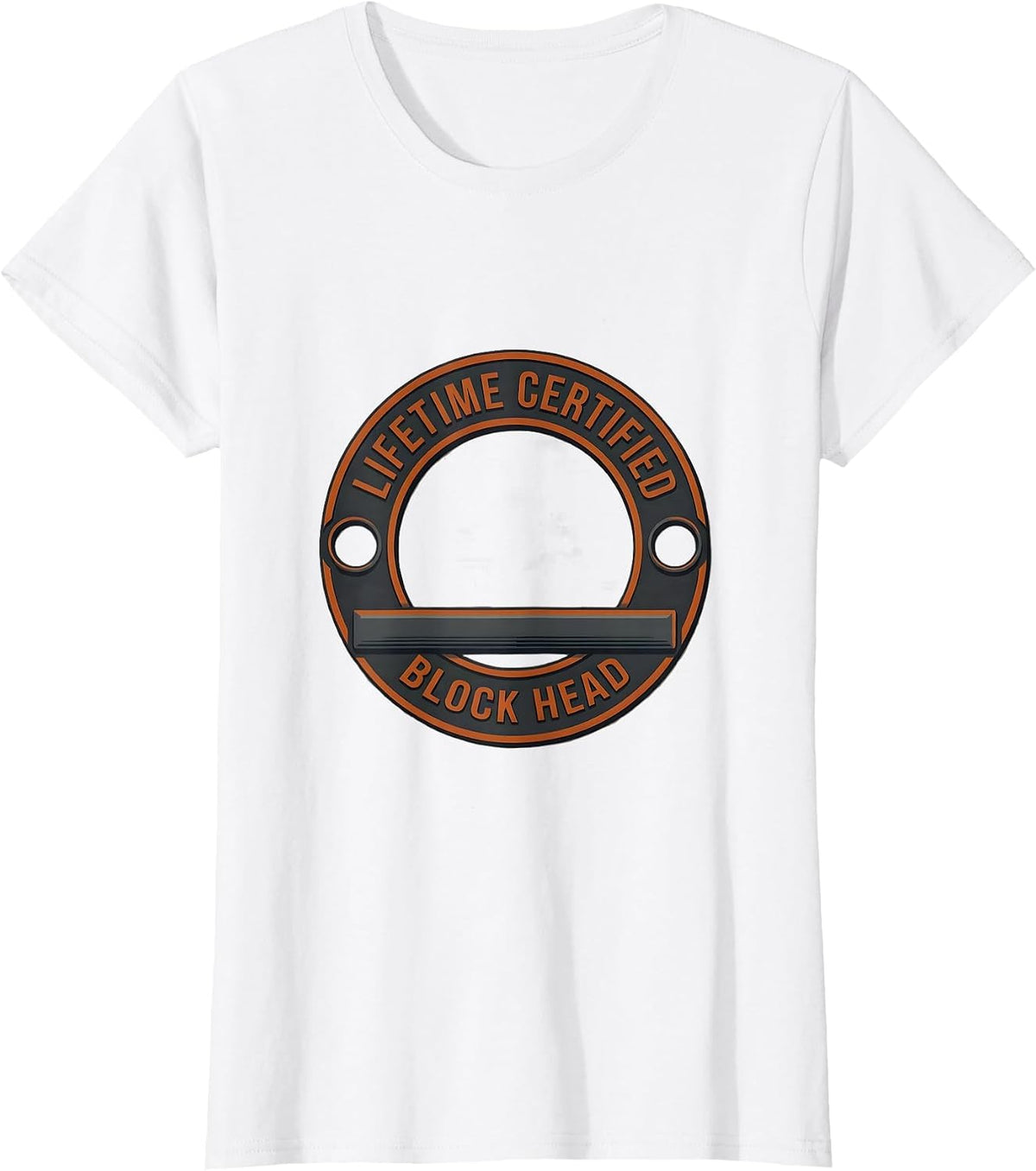 Lifetime Certified Block Head Funny Mechanic Garage Gift T-Shirt - White