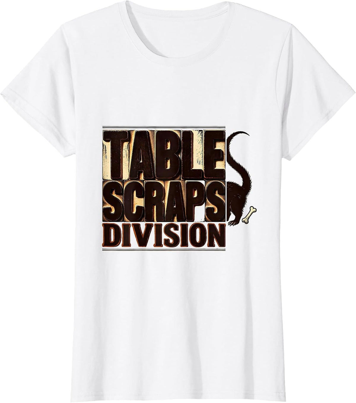 Table Scraps Division Funny Opossum Thanksgiving Hosting T-Shirt - White